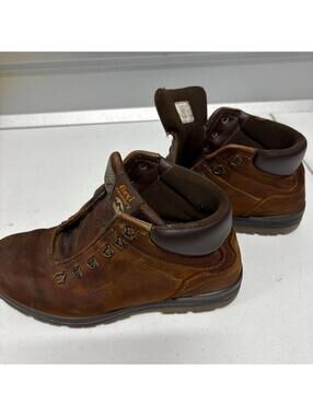 Flexi Country Leather Hiking Boots Womens 7.5 Brown Outdoor Ankle Shoes